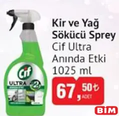 CİF ULTRA ANINDA ETKİ KİR VE YAĞ SÖKÜCÜ SPREY 1025 ML CİF ULTRA ANINDA ETKİ KİR VE YAĞ SÖKÜCÜ SPREY 1025 ML